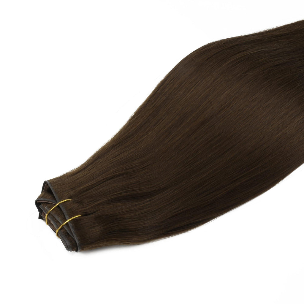 Havana Invisible Clip-In Hair Extensions Dark Brown